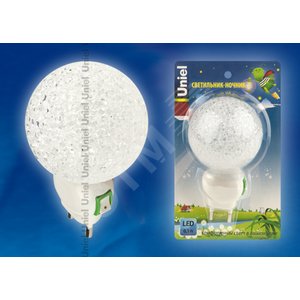 Ночник светодиодный  DTL309 0,1W 1LED  белый Шар Uniel (10323) - фото 2