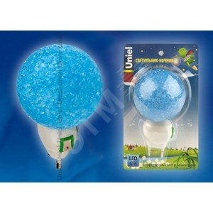 Ночник светодиодный  DTL309 0,1W 1LED красный Шар Uniel (10329) - фото 2