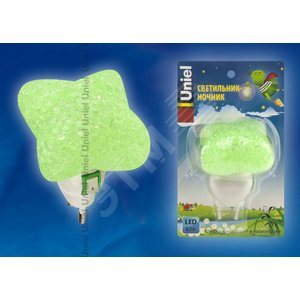 Ночник светодиодный  DTL309 0,1W 1LED зеленый Звездочка Uniel (10335) - UNIEL