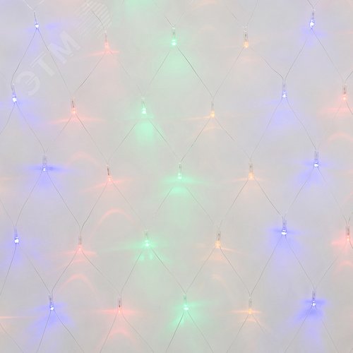 ULD-N2520-240/DTA MULTI IP20 Сетка светодиодная с контроллером, 240 светодиодов, 2.5х2 м, разноцветная, IP20, провод прозрачный (09565) 3