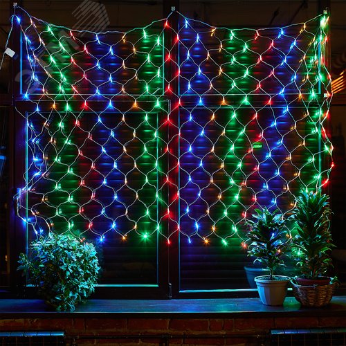 ULD-N2520-240/DTA MULTI IP20 Сетка светодиодная с контроллером, 240 светодиодов, 2.5х2 м, разноцветная, IP20, провод прозрачный (09565) 5