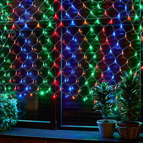 ULD-N2520-240/DTA MULTI IP20 Сетка светодиодная с контроллером, 240 светодиодов, 2.5х2 м, разноцветная, IP20, провод прозрачный (09565) 6