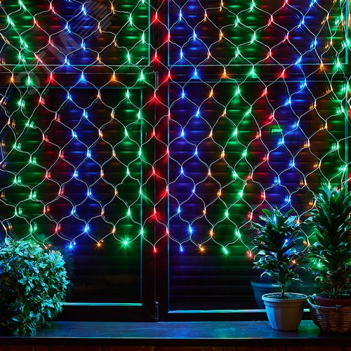 ULD-N2520-240/DTA MULTI IP20 Сетка светодиодная с контроллером, 240 светодиодов, 2.5х2 м, разноцветная, IP20, провод прозрачный (09565) 7