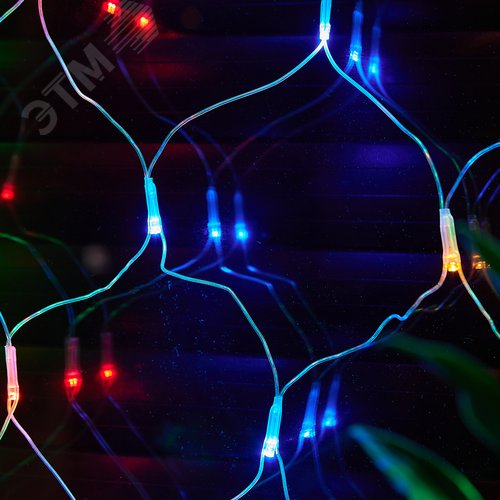 ULD-N2520-240/DTA MULTI IP20 Сетка светодиодная с контроллером, 240 светодиодов, 2.5х2 м, разноцветная, IP20, провод прозрачный (09565) 9