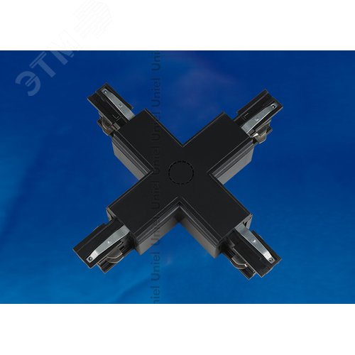 Соединитель для шинопроводов Х-образный черный UBX-A41 BLACK 1 POLYBAG 2