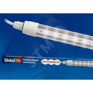 Светильник светодиодный для птиц линейный         ULY-P60-10W/SCEP/K IP65 DC24V WHITE,650мм,c       коннектором.Спектр для яйценоскости. (UL-00001695) - фото 2