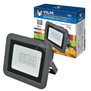 ULF-Q511 30W/RGB IP65 220-240В BLACK Прожектор светодиодный. Мультиколор. Корпус черный. ТМ Volpe (ULF-Q511-3093) - UNIEL