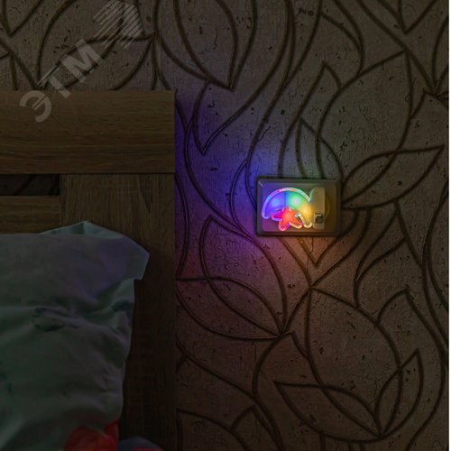 Ночник светодиодный без выключателя DTL301 0,5W 4LED триколор (красный/синий/зелёный) Месяц со звездочкой Uniel (10314) - фото 4