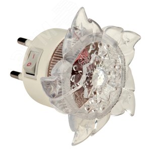 Ночник светодиодный  DTL308 0,5W 4LED триколор (красный, синий, зеленый) Цветок Uniel (10320) - UNIEL
