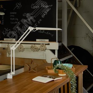 Светильник настольный TLD-524 White/8W /LED/500Lm/4500K/Dimmer на струбцине 3