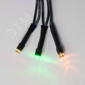 ULD-S0280-020/DGA MULTI IP20 Гирлянда светодиодная с контроллером, 20 светодиодов, длина - 2,8 м, цвет свечения - разноцветный, IP20, провод зеленый, упаковка - картон. (11092) - фото 2