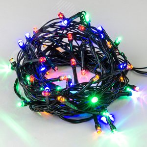 ULD-S0280-020/DGA MULTI IP20 Гирлянда светодиодная с контроллером, 20 светодиодов, длина - 2,8 м, цвет свечения - разноцветный, IP20, провод зеленый, упаковка - картон. (11092) - фото 3