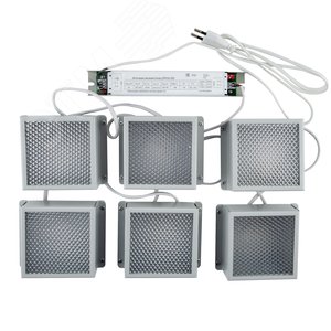 Светильники светодиодные потолочные встраиваемые ULP-1010 42W/4000К IP40 GRILYATO WHITE KIT06 комплект из 6 штук (4000K) 3800Лм 100x100x37мм Корпус белый В комплекте с и/п - UNIEL