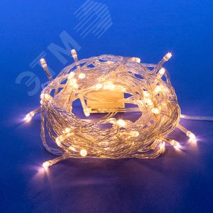 ULD-S0700-060/DTA WARM WHITE IP20  Гирлянда светодиодная с контроллером, 7м. 60 светодиодов. Теплый белый свет. Провод прозрачный. ТМ Uniel (UL-00005257) - фото 3