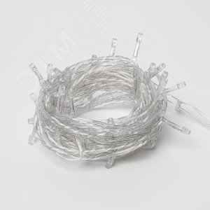 ULD-S0700-060/DTA WARM WHITE IP20  Гирлянда светодиодная с контроллером, 7м. 60 светодиодов. Теплый белый свет. Провод прозрачный. ТМ Uniel (UL-00005257) - UNIEL