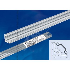 UFE-A04 SILVER 200 POLYBAG Накладной профиль для светодиодной ленты, анодированный алюминий. Длина 200 см. ТМ Uniel (UFEA04SILVER200POLYBAG) - UNIEL