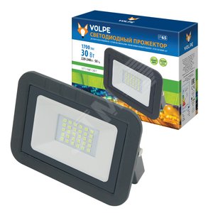 ULF-Q511 30W/GREEN IP65 220-240В BLACK Прожектор светодиодный. Зеленый свет. Корпус черный. ТМ Volpe (ULF-Q511-3043) - UNIEL
