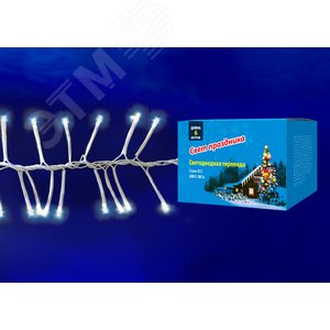 ULD-S0600-400/DTA WHITE IP20 FIRECRACKER Гирлянда светодиодная с контроллером Фейерверк 6м 400 светодиодов Белый свет Провод прозрачный ТМ Uniel (UL-00005479)