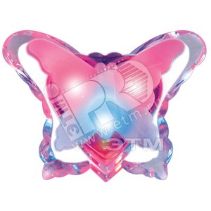 Ночник светодиодный  DTL302 0,5W 4LED триколор (красный, синий, зеленый) Бабочка Uniel (02351) - UNIEL