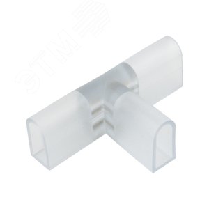 Соединитель контактный Т-образный UTC-K-32/N21 CLEAR 010 POLYBAG для светодиодных лент ULS-N21 NEON 220В, 8x16мм 2 контакта прозрачный цвет 10 штук в пакете - UNIEL