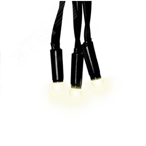 Бахрома светодиодная с эффектом мерцания 3м соединяемая 200 светодиодов теплый белый свет черный провод ULD-B3010-200/TBK WARM WHITE IP67