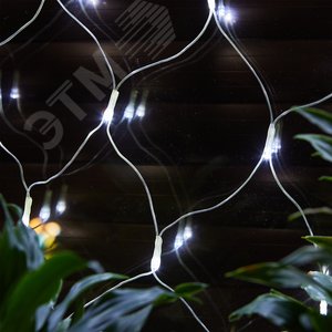 ULD-N2520-240/DTA WHITE IP20 Сетка светодиодная с контроллером, 240 светодиодов, 2.5х2 м, белая, IP20, провод прозрачный (06733) - фото 5