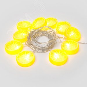 ULD-S0400-010/STB/2AA WARM WHITE IP20 LEMON Гирлянда светодиодная на батарейках 2AA (не в/к), «Лимон», 4м. 10 светодиодов. Теплый белый свет. Провод прозрачный. TM Uniel. (UL-00003391) 2