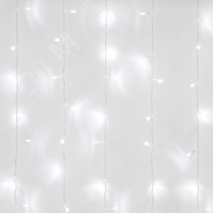 ULD-C1515-160/DTA WHITE IP20 Занавес светодиодный,1,5х1,5 м, 160 led, белый, с контроллером, провод прозрачный, IP20 (06738) - фото 4