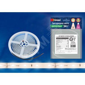 Светодиодная лента для растений ULS-P70-2835-48LED/m-10mm-IP65-DC24V-14,4W/m-3M-SPRF спектр для фотосинтеза 3м Uniel - UNIEL