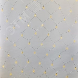 ULD-N2520-240/DTA YELLOW IP20 Сетка светодиодная с контроллером, 240 светодиодов, 2.5х2 м, желтая, IP20, провод прозрачный (07939) - фото 4
