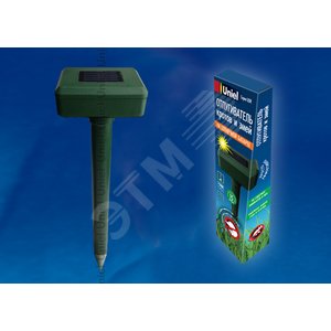 UDR-S50 SOL GREEN Устройство для отпугивания кротов и змей, на солнечной батарее. Изменяющаяся частота вибрации. Аккумулятор в/к. IP44. Зеленый. TM Uniel (UDRS50SOLGREEN) - фото 2