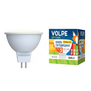 Лампа светодиодная LED 5вт 175-250в GU5.3 3000К (09942) - UNIEL