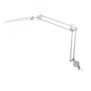 Светильник настольный TLD-524 White/8W /LED/500Lm/4500K/Dimmer на струбцине