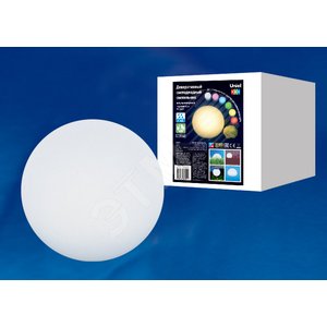 ULG-R001 030/RGB IP65 BALL Светильник декоративный светодиодный «Шар». Аккумуляторный (в/к). Диаметр 30см. RGB свет. TM Uniel (ULGR001030RGBIP65BALL) - фото 2