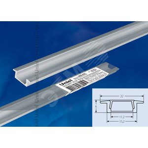 UFE-A01 SILVER 200 POLYBAG Врезной профиль для светодиодной ленты, анодированный алюминий. Длина 200 см. ТМ Uniel (UFEA01SILVER200POLYBAG) - UNIEL