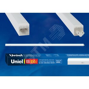 ULI-E01-7W/NW/K WHITE Светильник линейный светодиодный (аналог T5), c выключателем. Белый свет (4000K). 600Лм. Корпус белый. ТМ Uniel (ULI-E01-0001) - UNIEL
