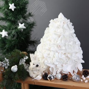 Светильник Ель белая ULW-R07 T/WHITE+GREEN/150C/A со сменными лампами (в/к) белая + зеленая E27 Плафон D150мм прозрачный Белое основание TM Uniel - фото 2