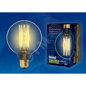 Лампа накаливания декоративная ДШ 60 вт 300 Лм E27 Vintage IL-V-G80-60/GOLDEN/E27 VW01 2
