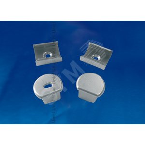 UFE-N07 SILVER A POLYBAG Набор аксессуаров для алюминиевого профиля. Крепежные скобы (4 шт, сталь) и заглушки (4 шт, пластик). Цвет серебро. ТМ Uniel (UFEN07SILVERAPOLYBAG) - UNIEL