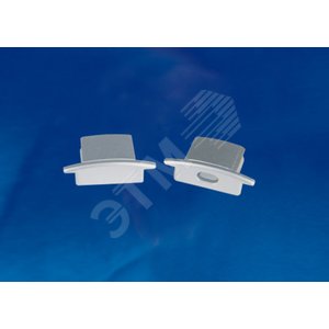 UFE-N01 SILVER B POLYBAG Набор аксессуаров для алюминиевого профиля. Заглушки (4 шт, пластик). Цвет серебро. ТМ Uniel (UFEN01SILVERBPOLYBAG) - UNIEL