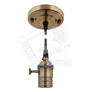 Патрон декоративный Vintage с проводом 1,5м и кре лением DLC-V-S22K-E27 TS-1.5M-BL BRONZE (UL-00002824) - UNIEL
