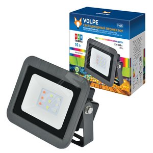 ULF-Q511 10W/RGB IP65 220-240В BLACK Прожектор светодиодный. Мультиколор. Корпус черный. ТМ Volpe (ULF-Q511-1093) - UNIEL
