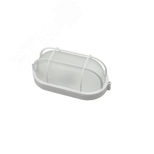 Светильник влагозащищенный под лампу Е27 UWL-O02 100W/E27 IP54 WHITE Овал/Решетка - UNIEL