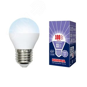 Лампа светодиодная LED-G45-11W/DW/E27/FR/NR форма шар, матовая, Norma, дневной (6500K)