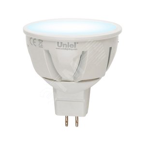 Лампа светодиодная LED 8вт LED-JCDR-7W/NW/GU5.3/FR/DIM PLP01WH матовая диммируемая 4000К (UL-00001823) - UNIEL