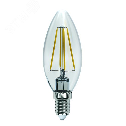 Лампа светодиодая LED-C35-13W/3000K/E14/CL PLS02WH. Форма свеча, прозрачная, Серия Sky, Теплый белый свет (3000К) - фото 2