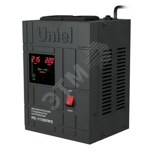 Стабилизатор напряжения RS-1/1000WS  «Uniel» релейный однофазный настенный, с гальванической развязкой, 1000ВА - UNIEL