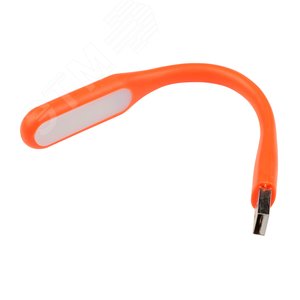 Светильник-фонарь переносной, прорезиненный корпус, 6 LED, питание от USB-порта. Упаковка-картон, цвет-оранжевый. - UNIEL
