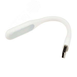 White Светильник-фонарь переносной, прорезиненный корпус, 6 LED, питание от USB-порта. Упаковка-картон, цвет-белый. - UNIEL