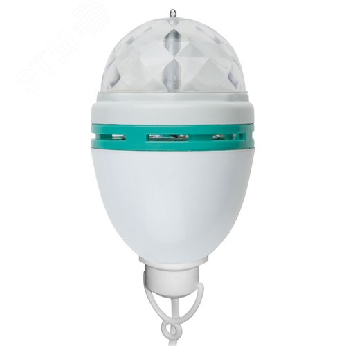 Светодиодный светильник-проектор  ULI-Q303 2,5W/RGB WHITE. Подвесной. Серия DISCO, многоцветный. ТМ VOLPE. Кабель с вилкой, 220В. Цвет корпуса - белый. - фото 2
